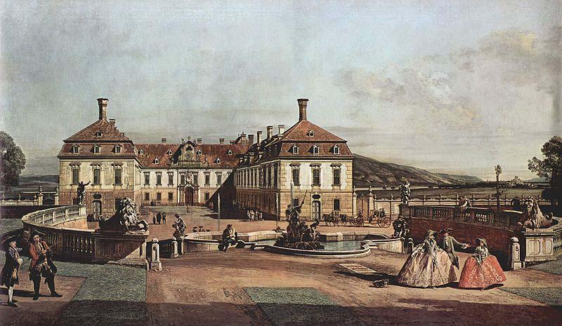 Bernardo Bellotto Das kaiserliche Lustschlob Schlobhof, Ehrenhofseite